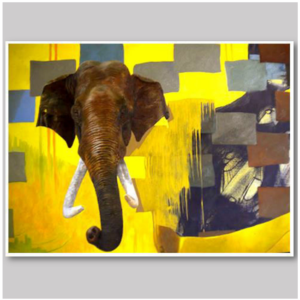 Realistic Painting, Elephat painting by M K Quadri